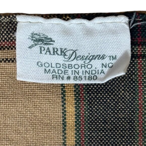 Park Designs Embroidered Moose Placemats Set of 4 Northern Exposure Print Plaid - Picture 7 of 9